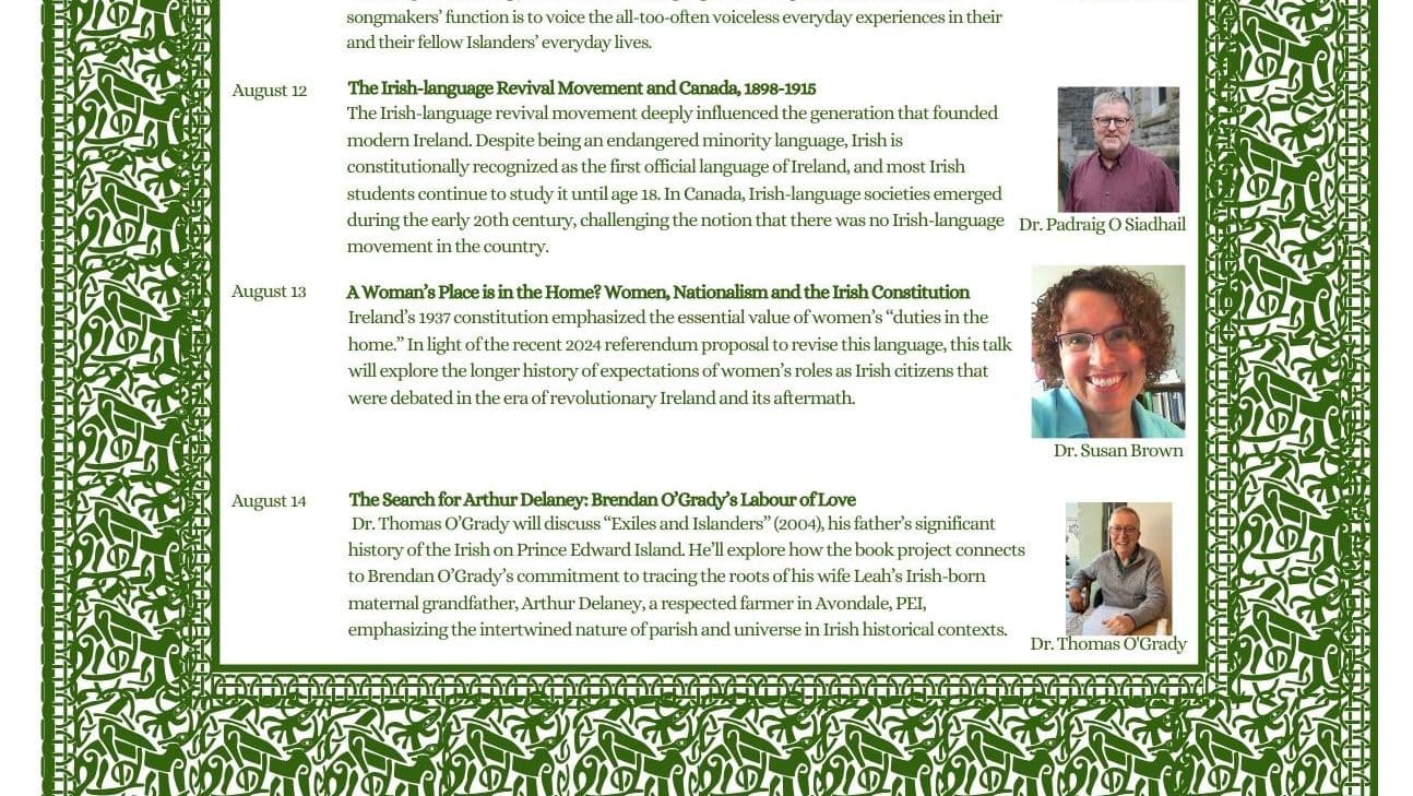 200 in 2025 - BIS Lecture Series featuring Irish Historian  Dr. Paidraig o Siadhail "THE IRISH-LANGUAGE REVIVAL MOVEMENT AND CANADA, 1898-1915"
