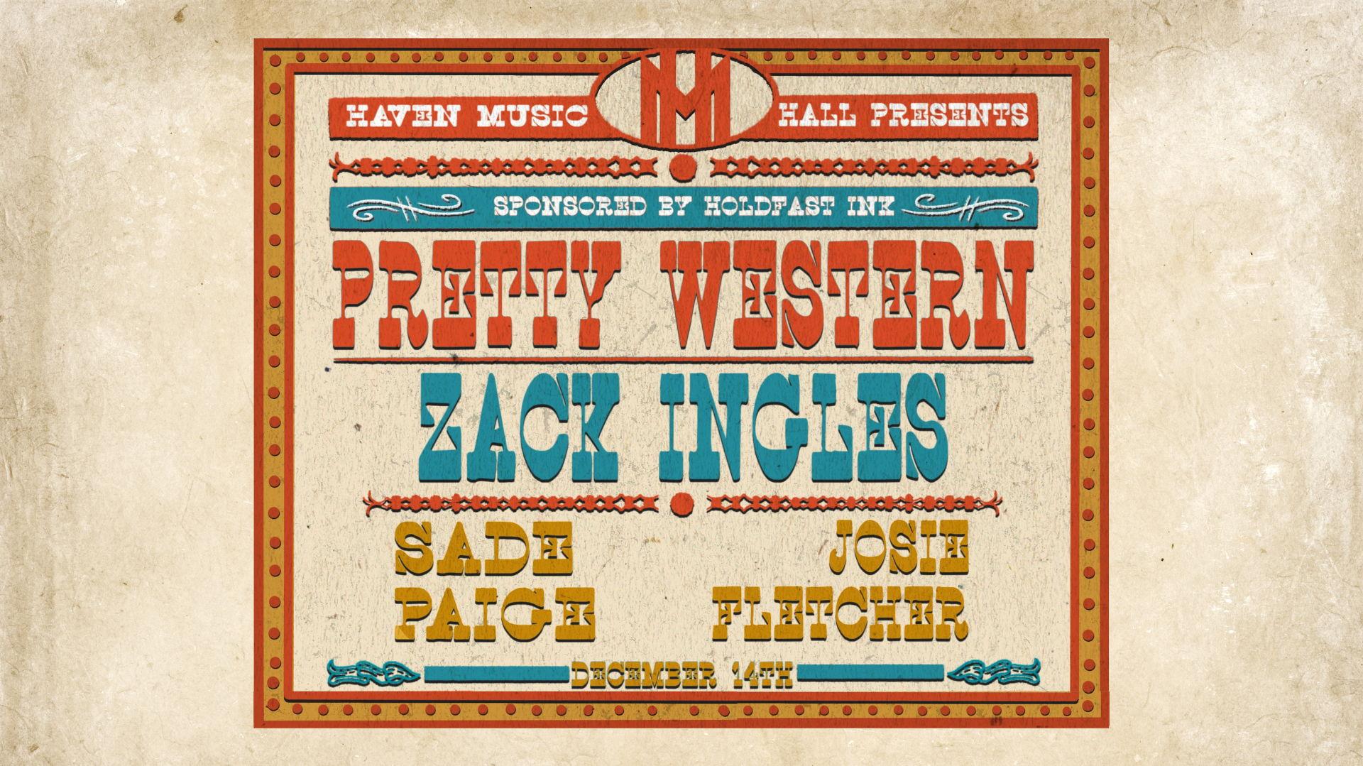 Benefit Concert for the Centre For Youth Care | feat. Pretty Western, Zack Ingles, Sade Paige, Josie Fletcher