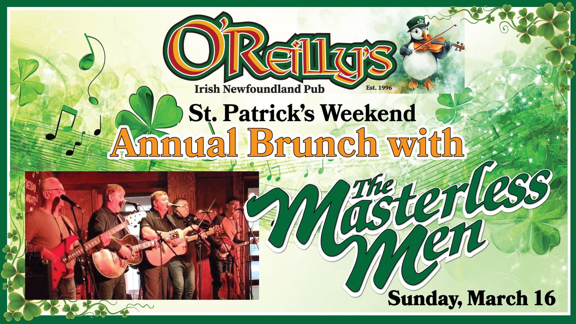 St Patrick's Brunch with the Masterless Men