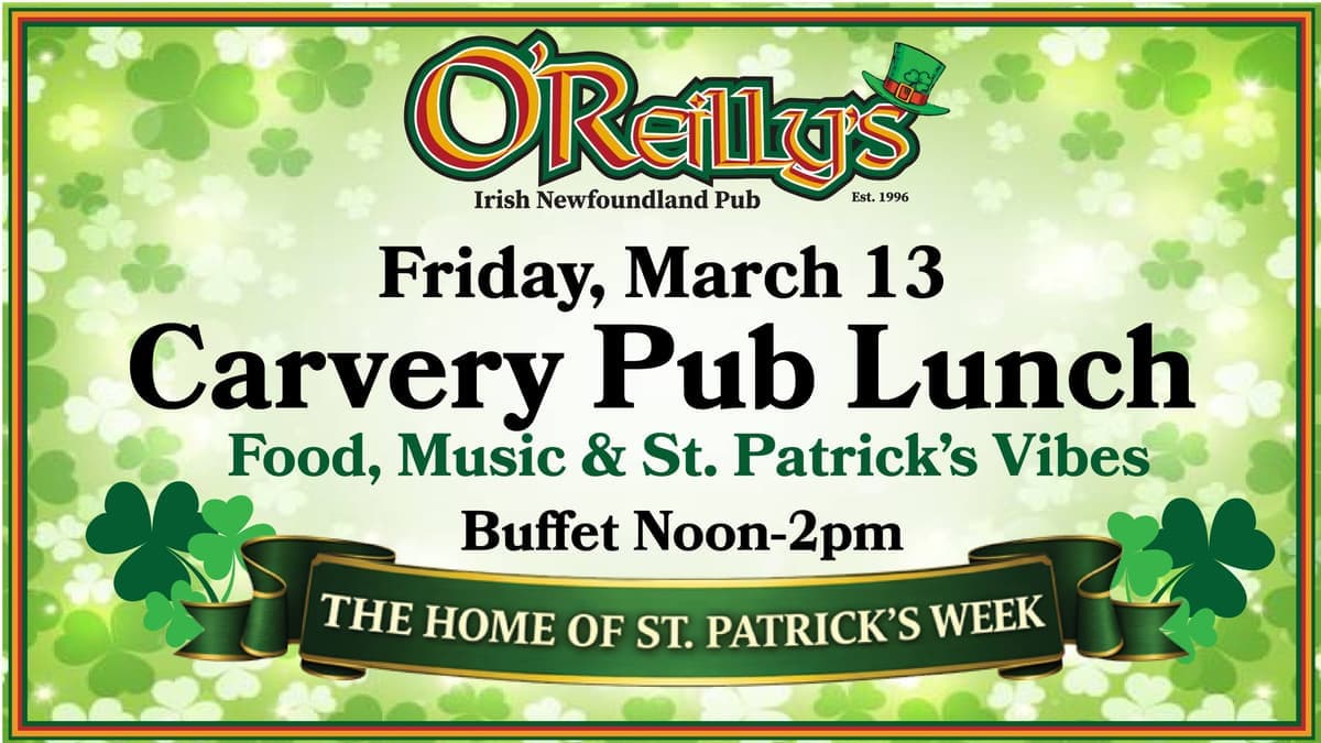 Friday, March 13, 2026 "Carvery" Lunch Buffet & Show