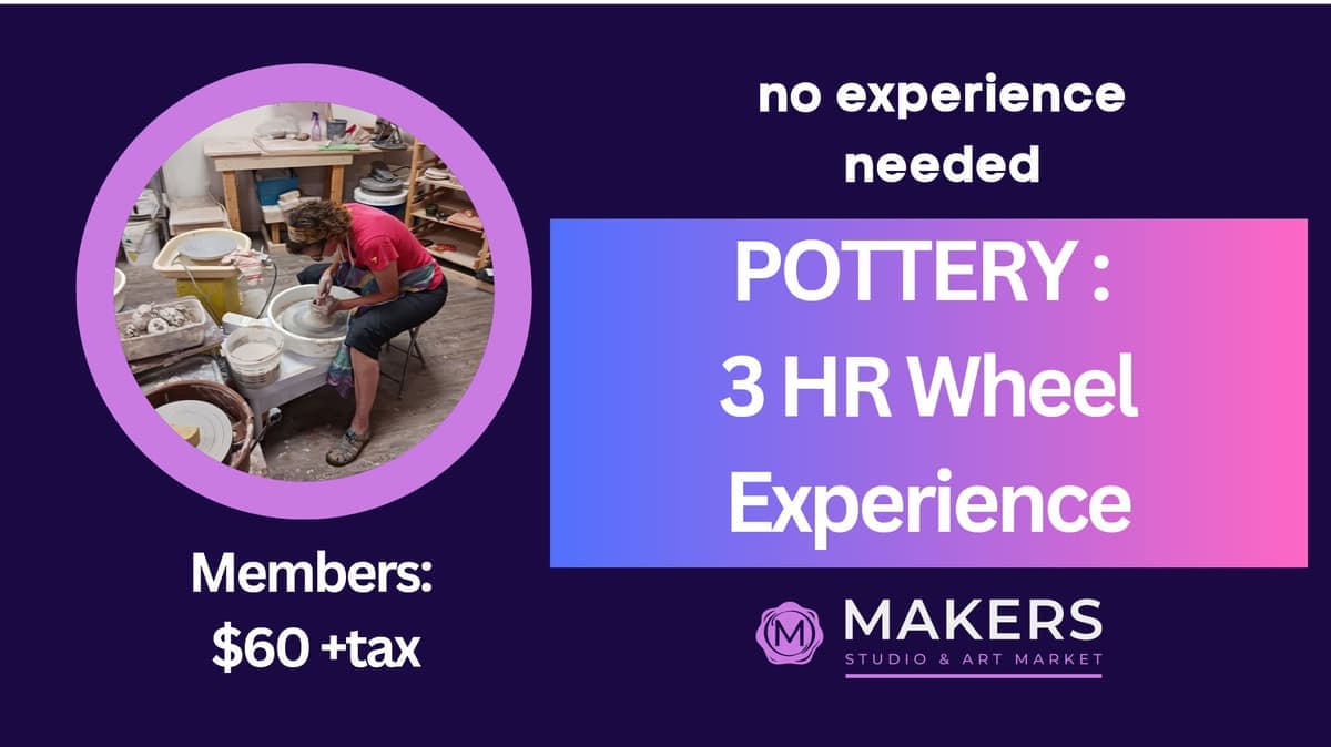 Pottery: 3 Hour Wheel Experience  