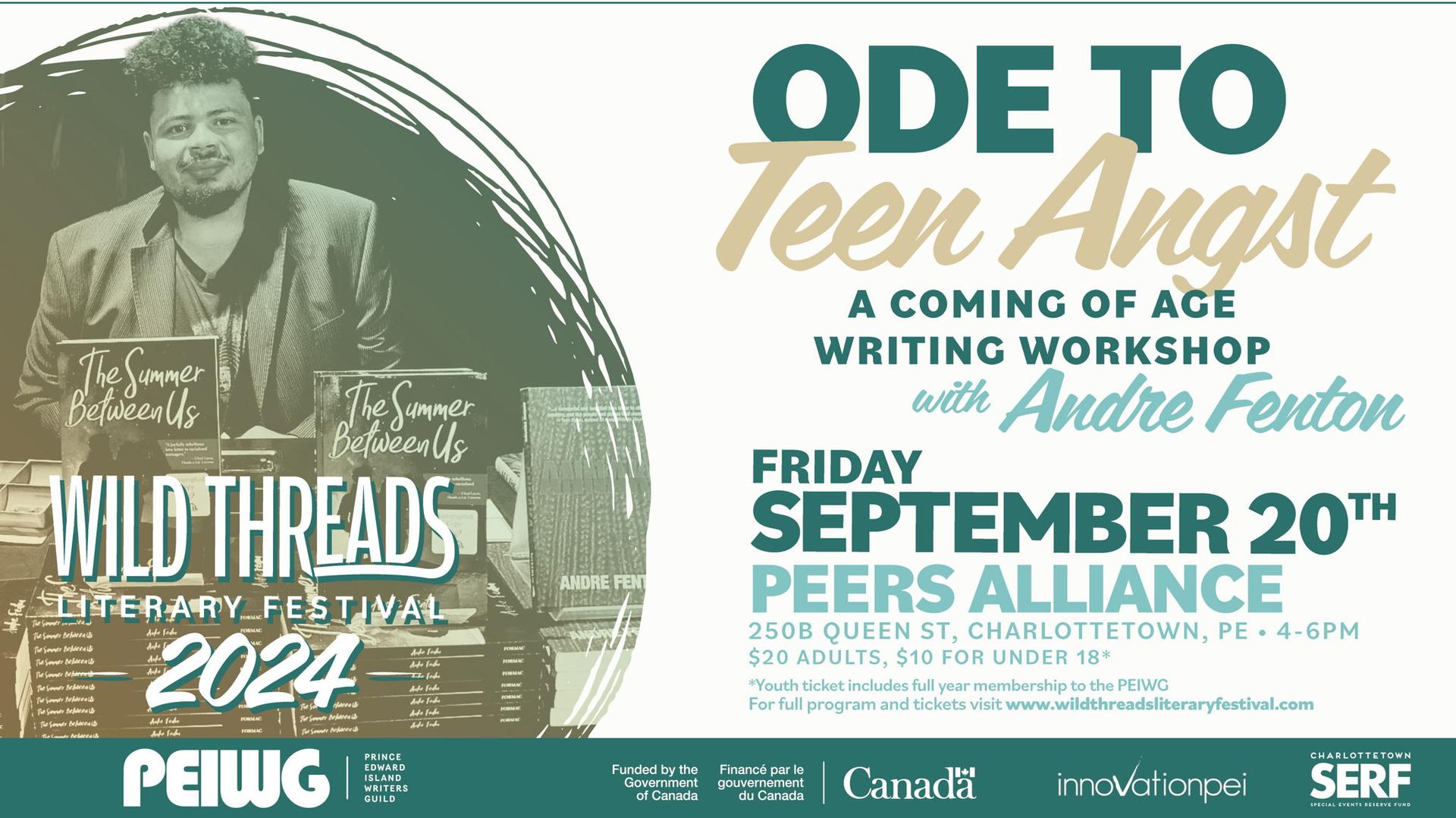 Ode to Teen Angst: A Coming of Age Writing Workshop with Andre Fenton