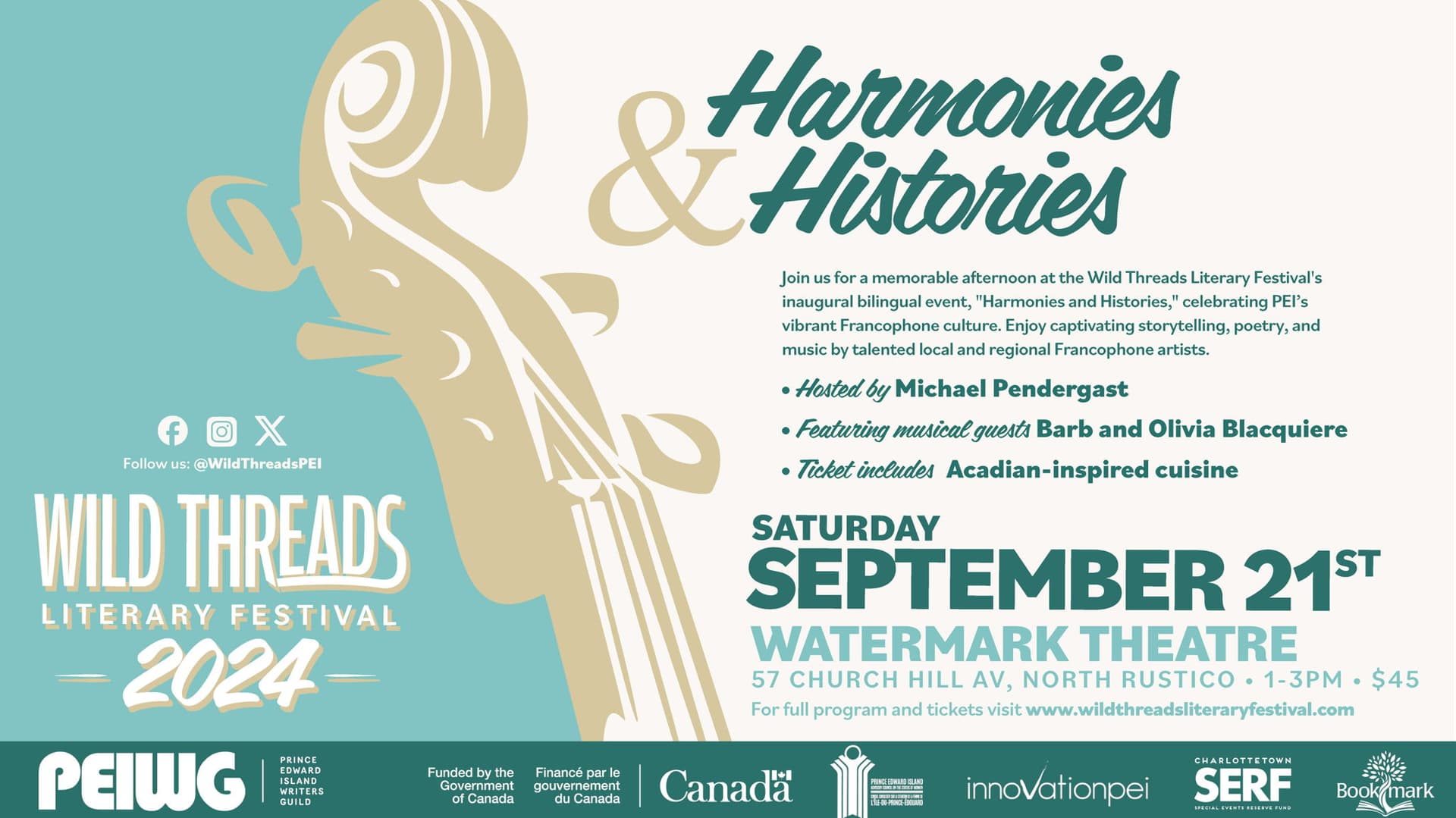 Wild Threads presents: Harmonies & Histories - A celebration of PEI's Francophone culture!