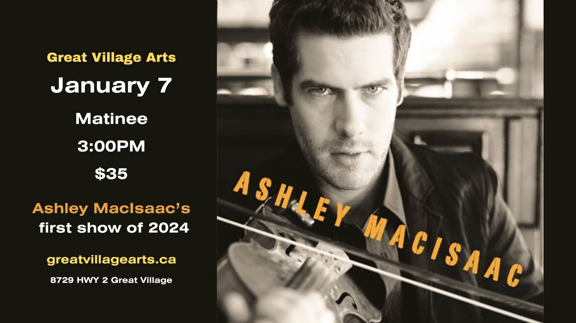 Ashley MacIsaac Matinee at Great Village Arts