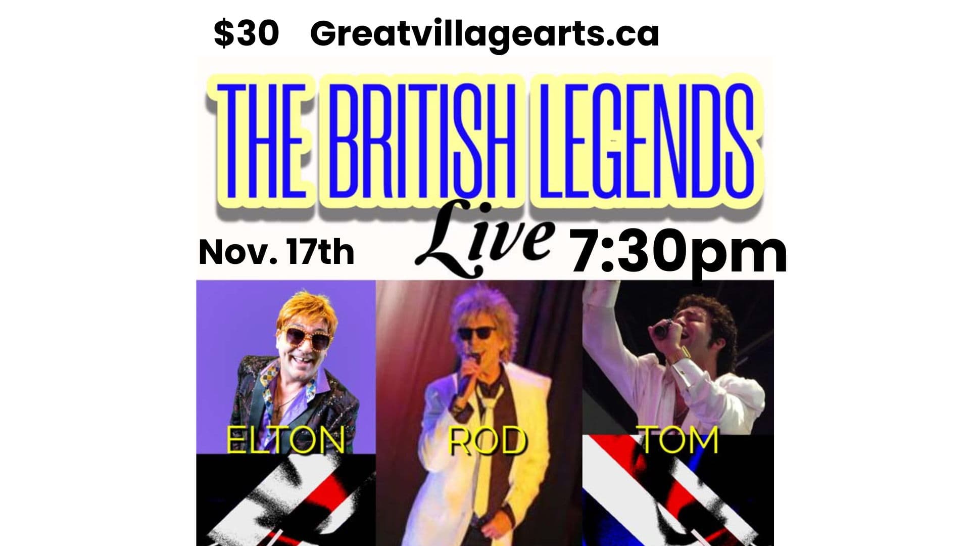 British Legends Tribute - Elton John, Rod Stewart and Tom Jones